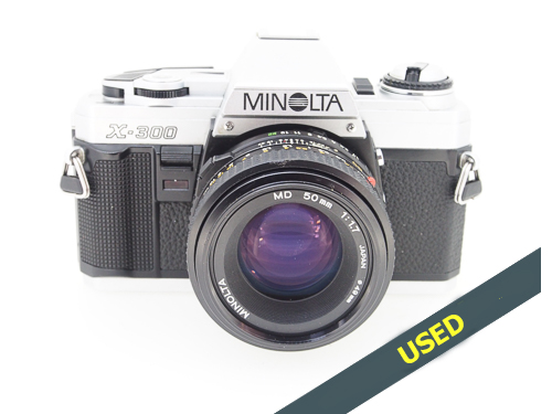 Minolta X-300 Silver + 50mm f1.7 MD Lens - 35mm Film SLR